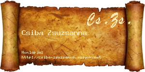 Csiba Zsuzsanna névjegykártya